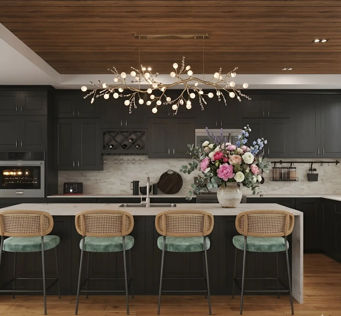 Aspen charcoal grey door style in a rendering of a room