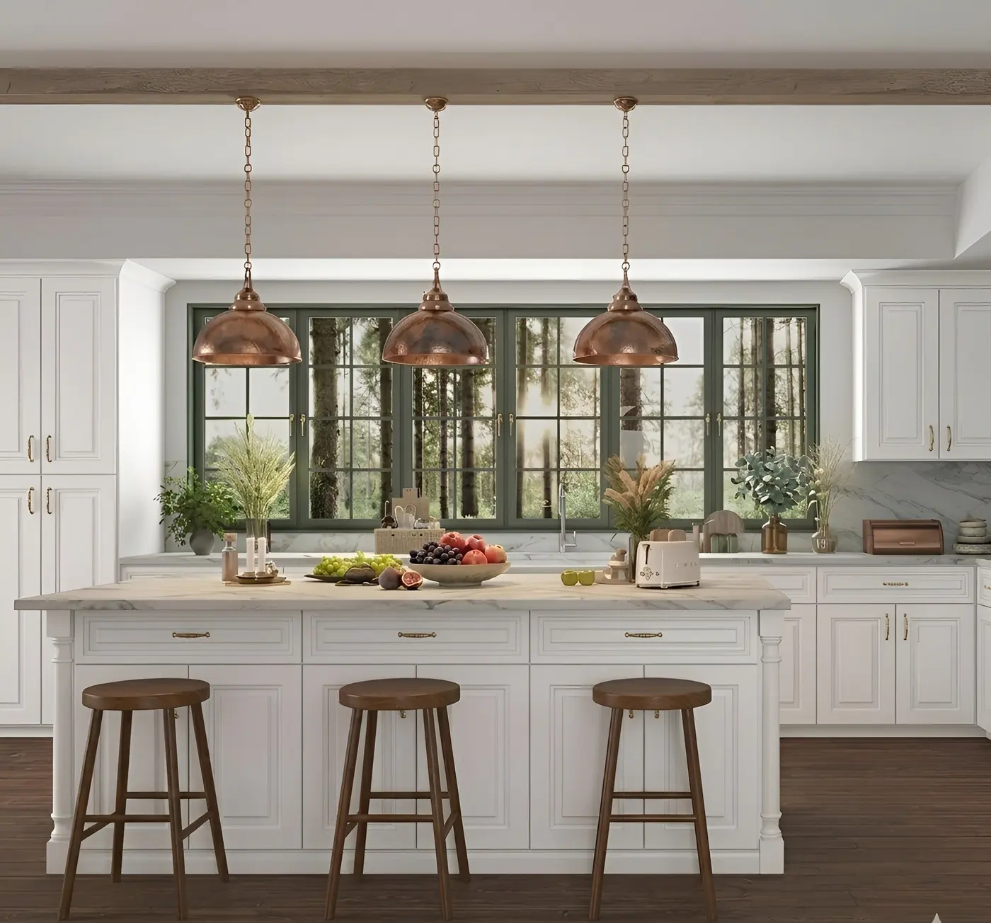 Aspen white door style in a rendering of a room