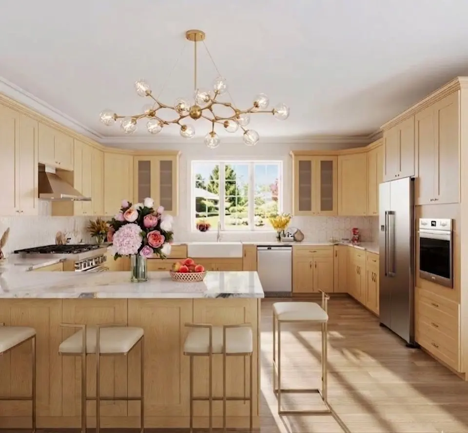 Treasure chest door style in a rendering of a room