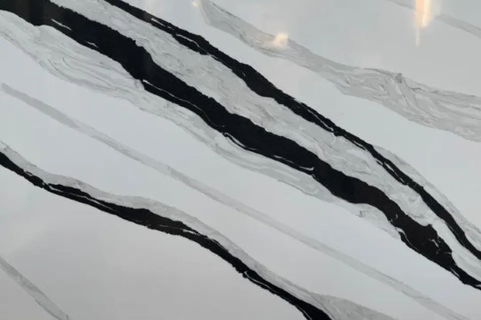 Calacatta Panda, shown as a flat sample
