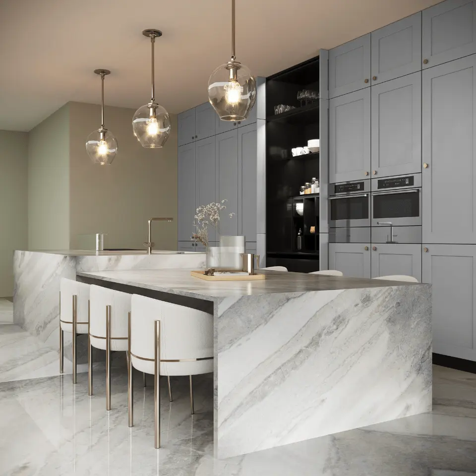 Grigio Fantasy stone in a rendering of a room