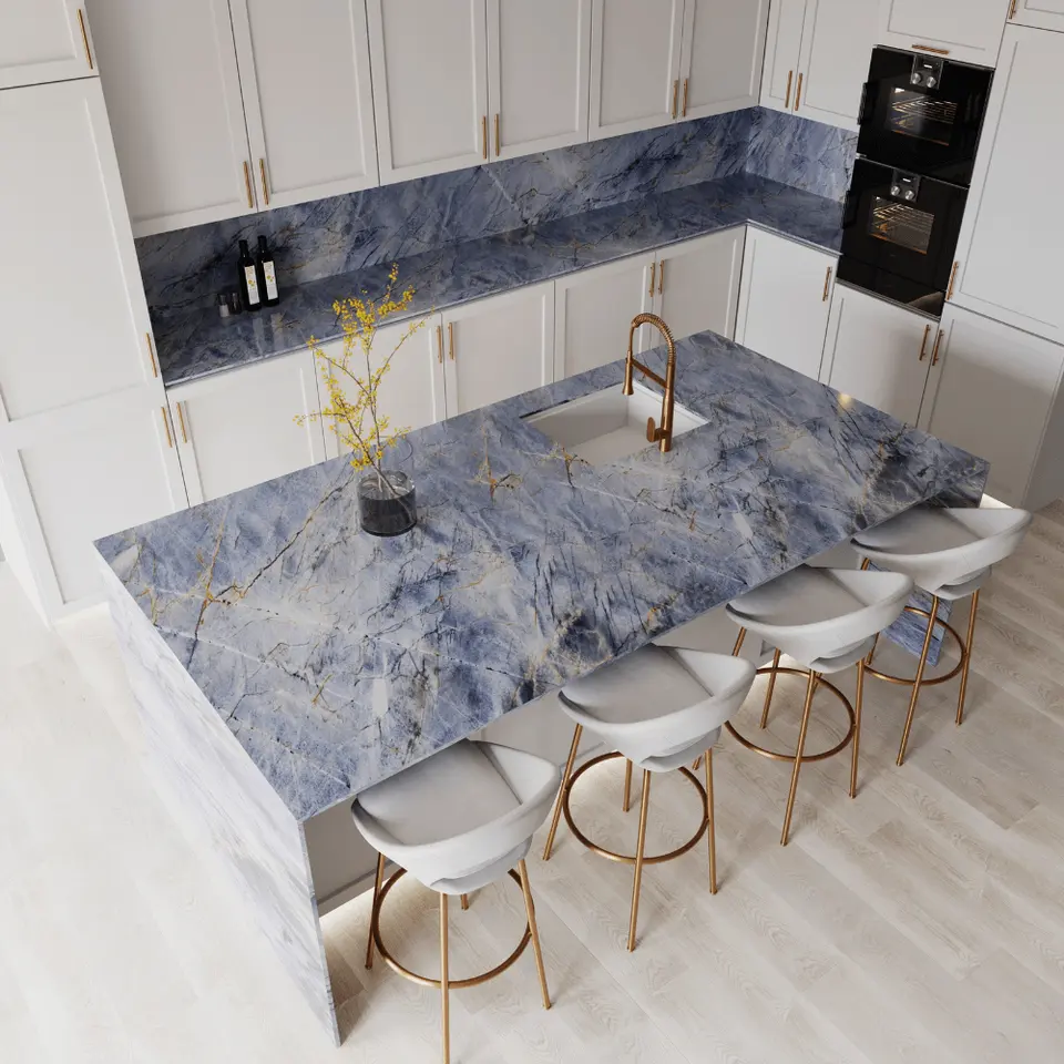 Ijen Blue stone in a rendering of a room