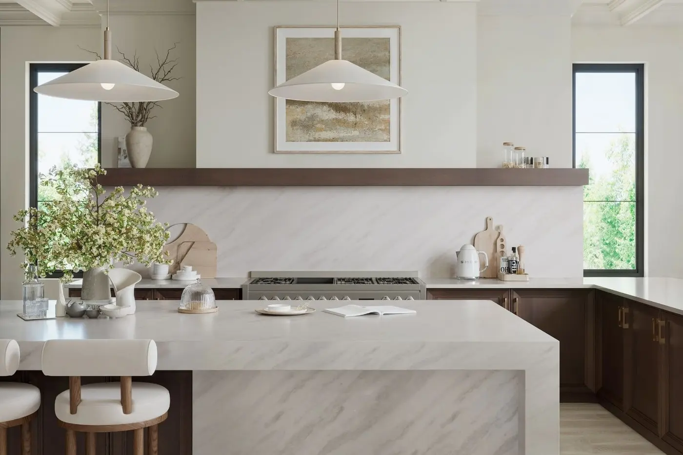 Montana Bianco stone in a room