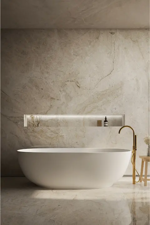 Taj Mahal stone in a rendering of a room