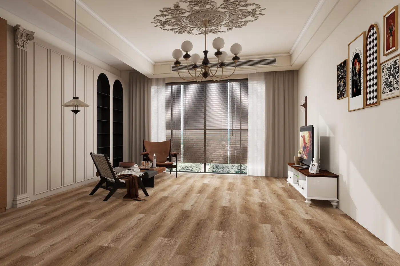 Earth Loam floor in a rendering of a room