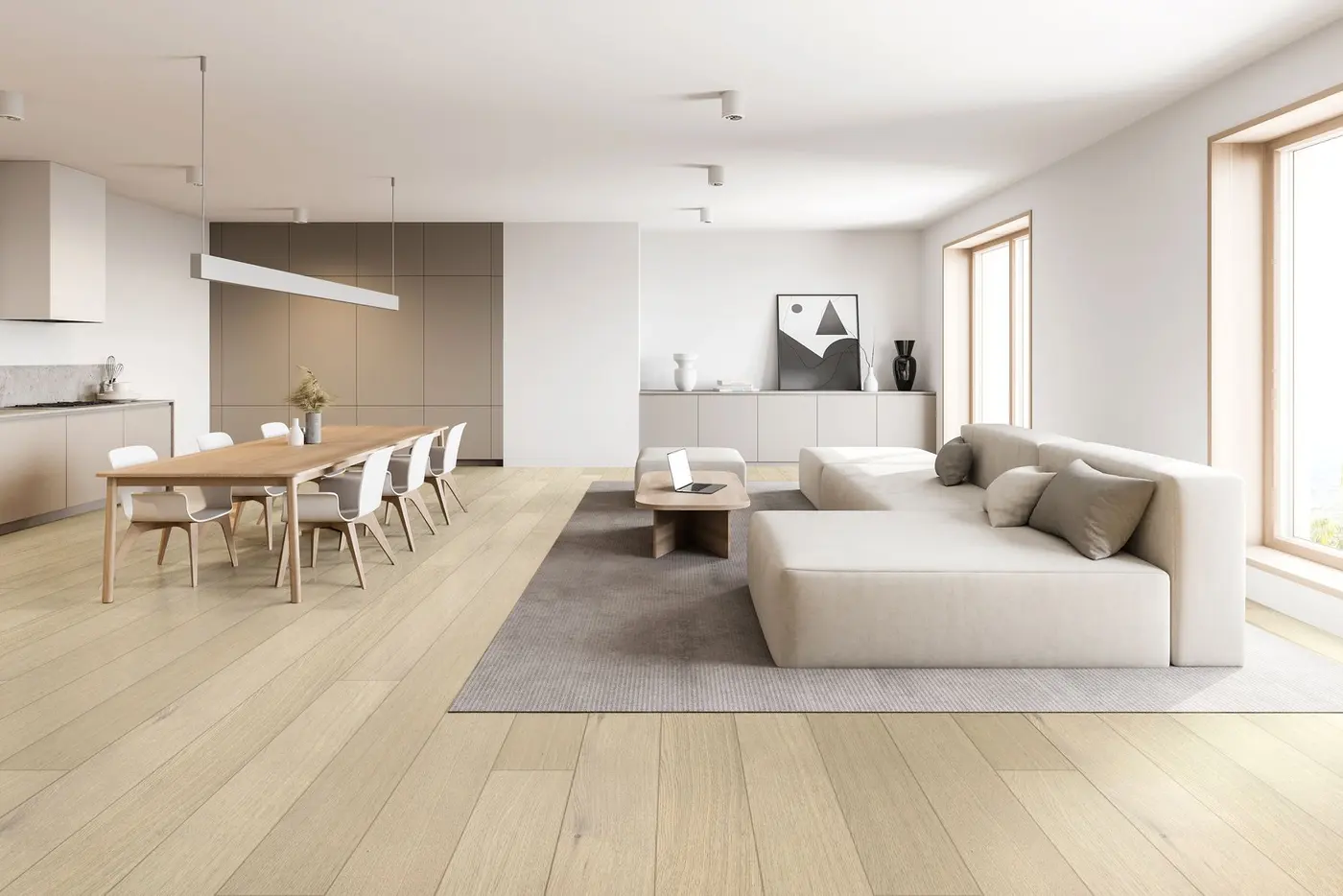 Glacier floor in a rendering of a room