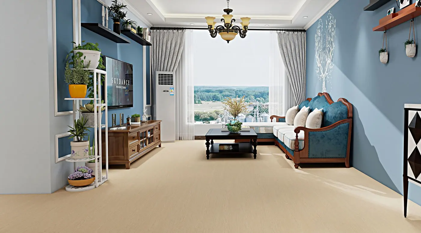 Honey Locust floor in a rendering of a room