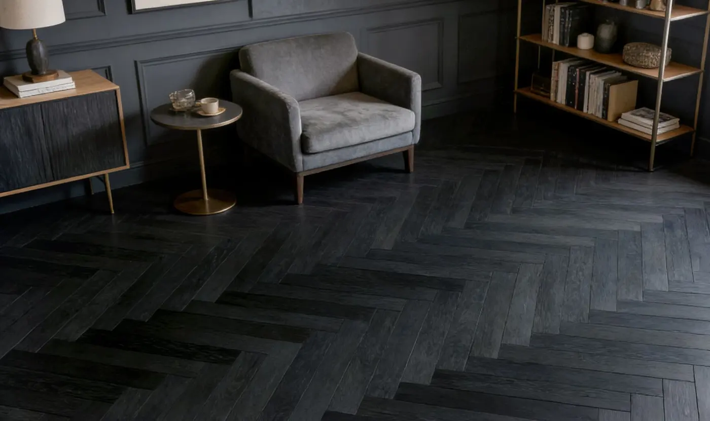 Midnight Charcoal floor in a rendering of a room