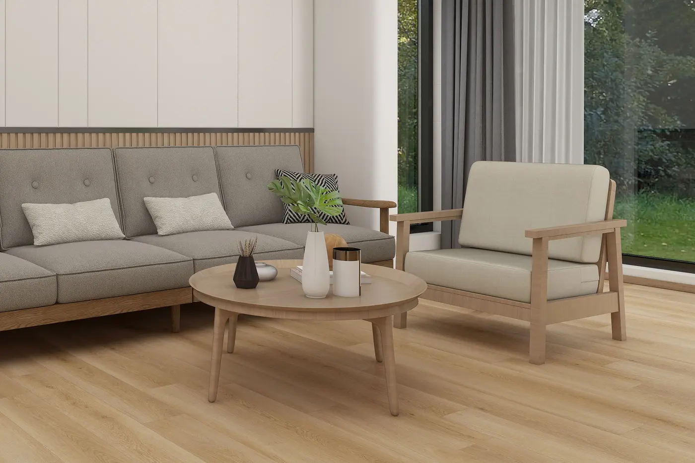 Mountain Rock floor in a rendering of a room