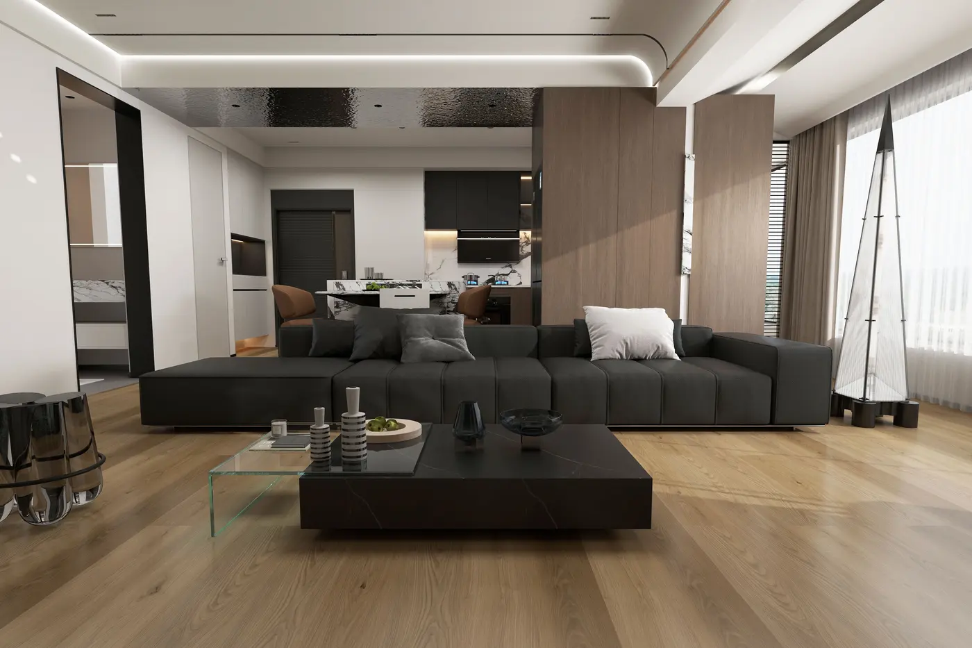 Riverbank floor in a rendering of a room