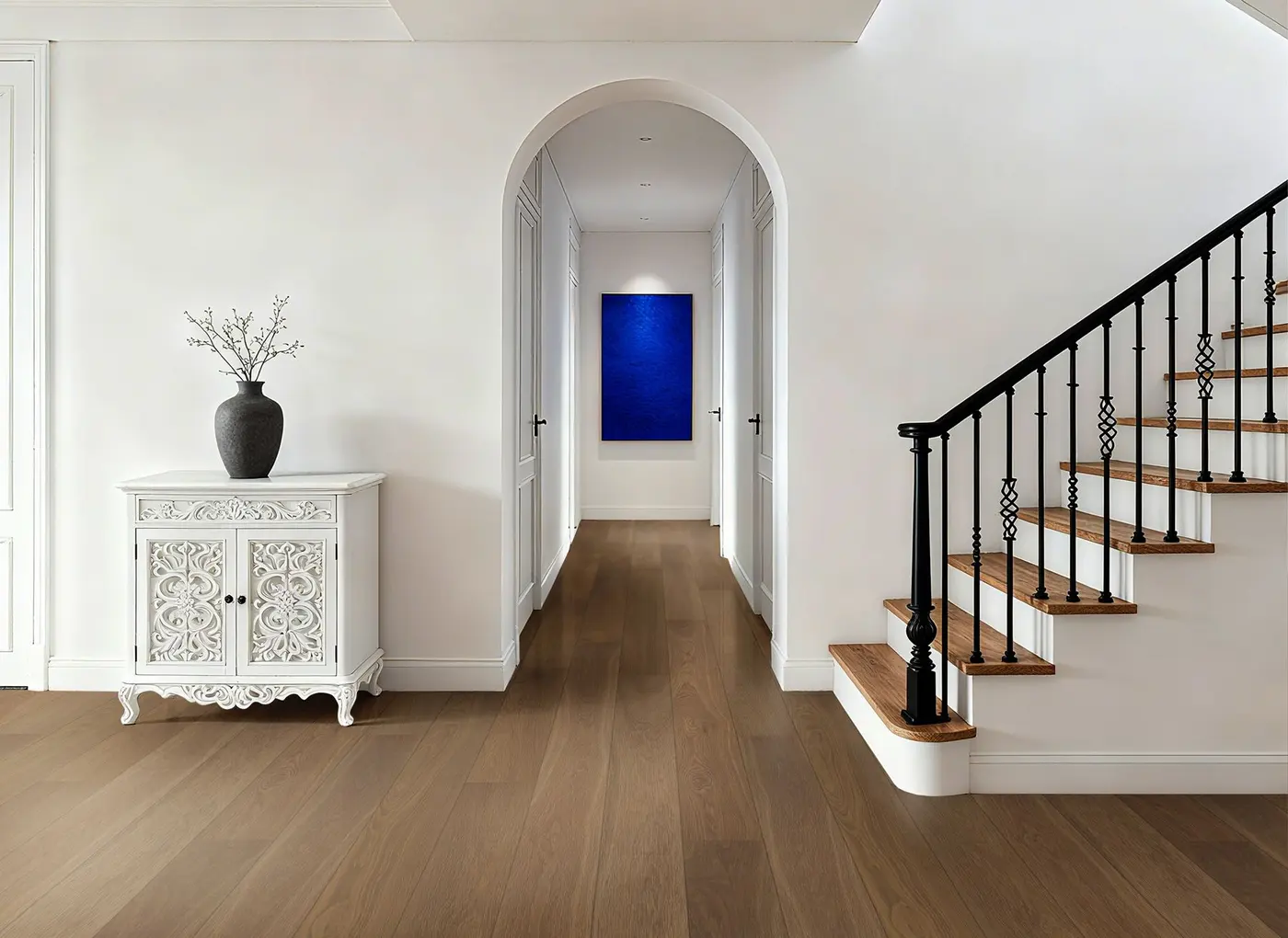 Sequoia floor in a room