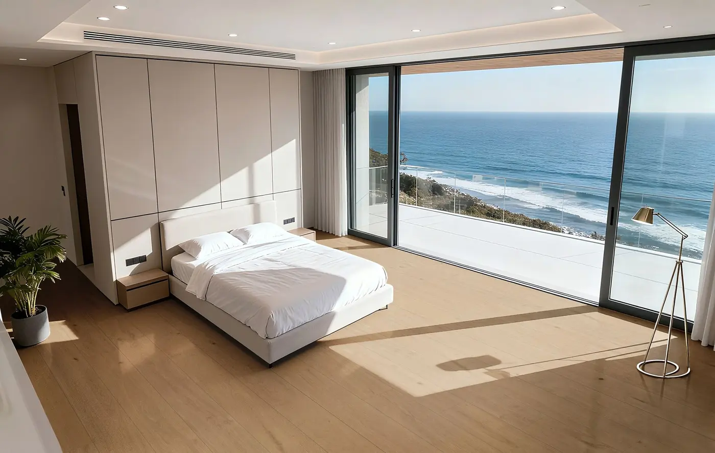 Sienna floor in a rendering of a room