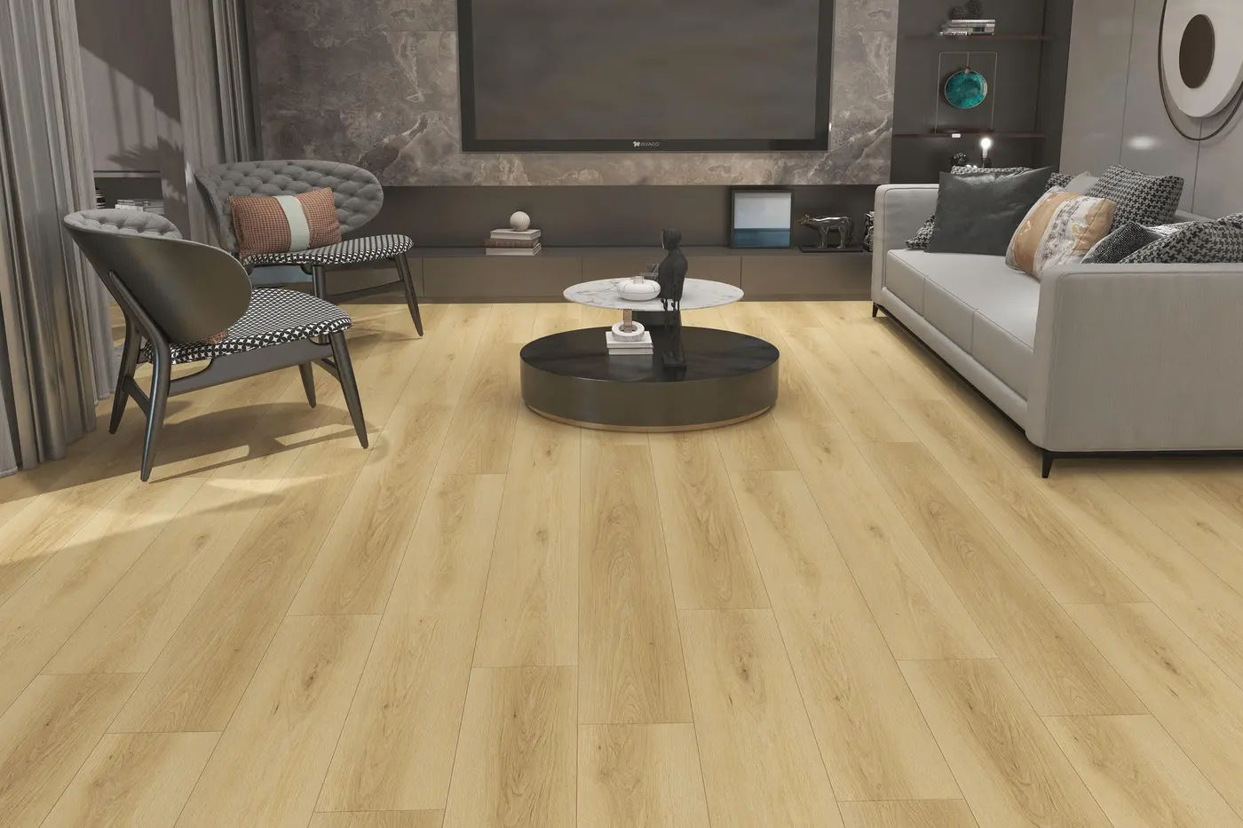 Silt Gold floor in a rendering of a room