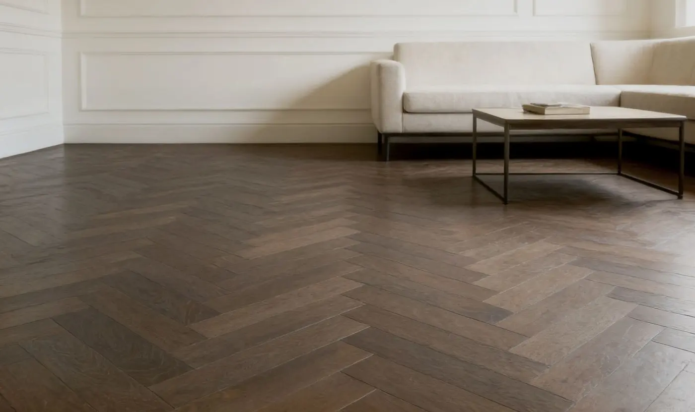 Smoky Ash floor in a rendering of a room