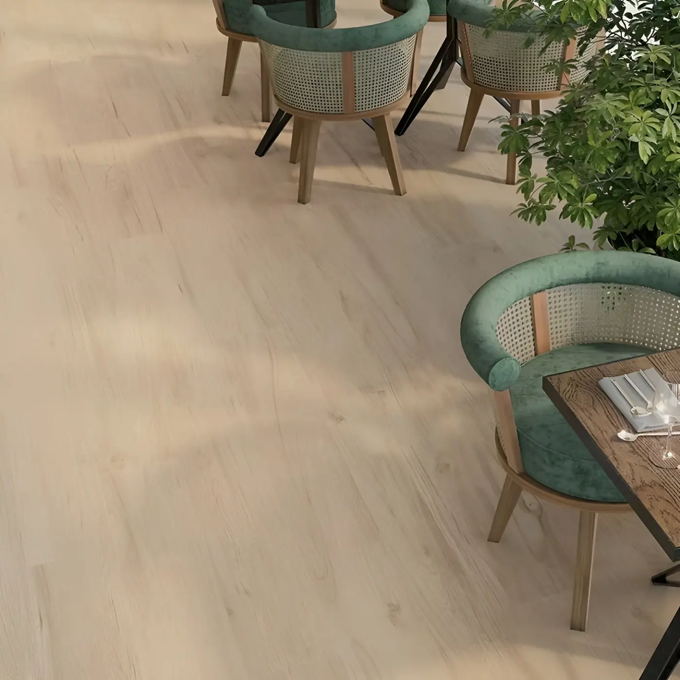 Alcaniz beige tile in a rendering of a room