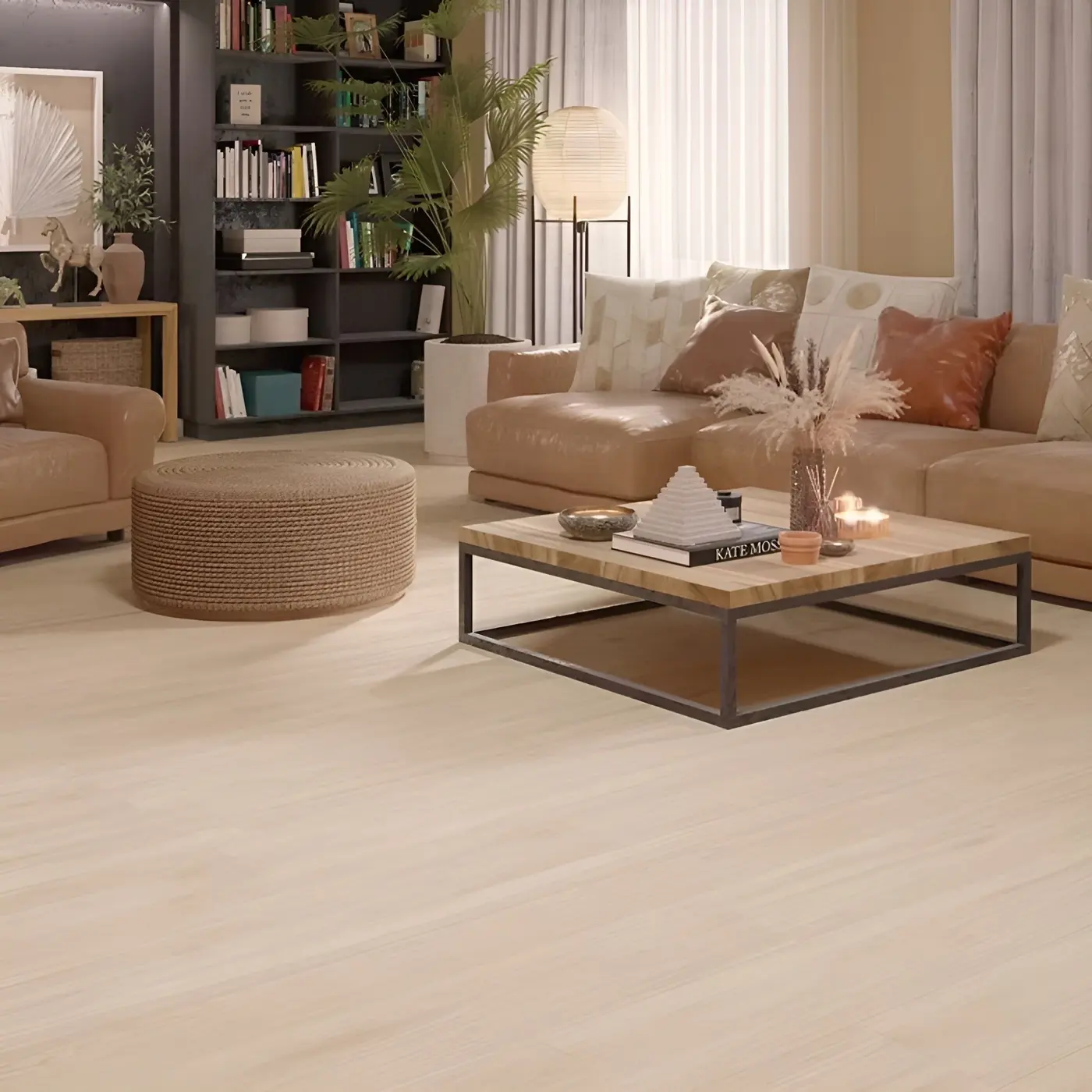 Alcaniz natural tile in a rendering of a room