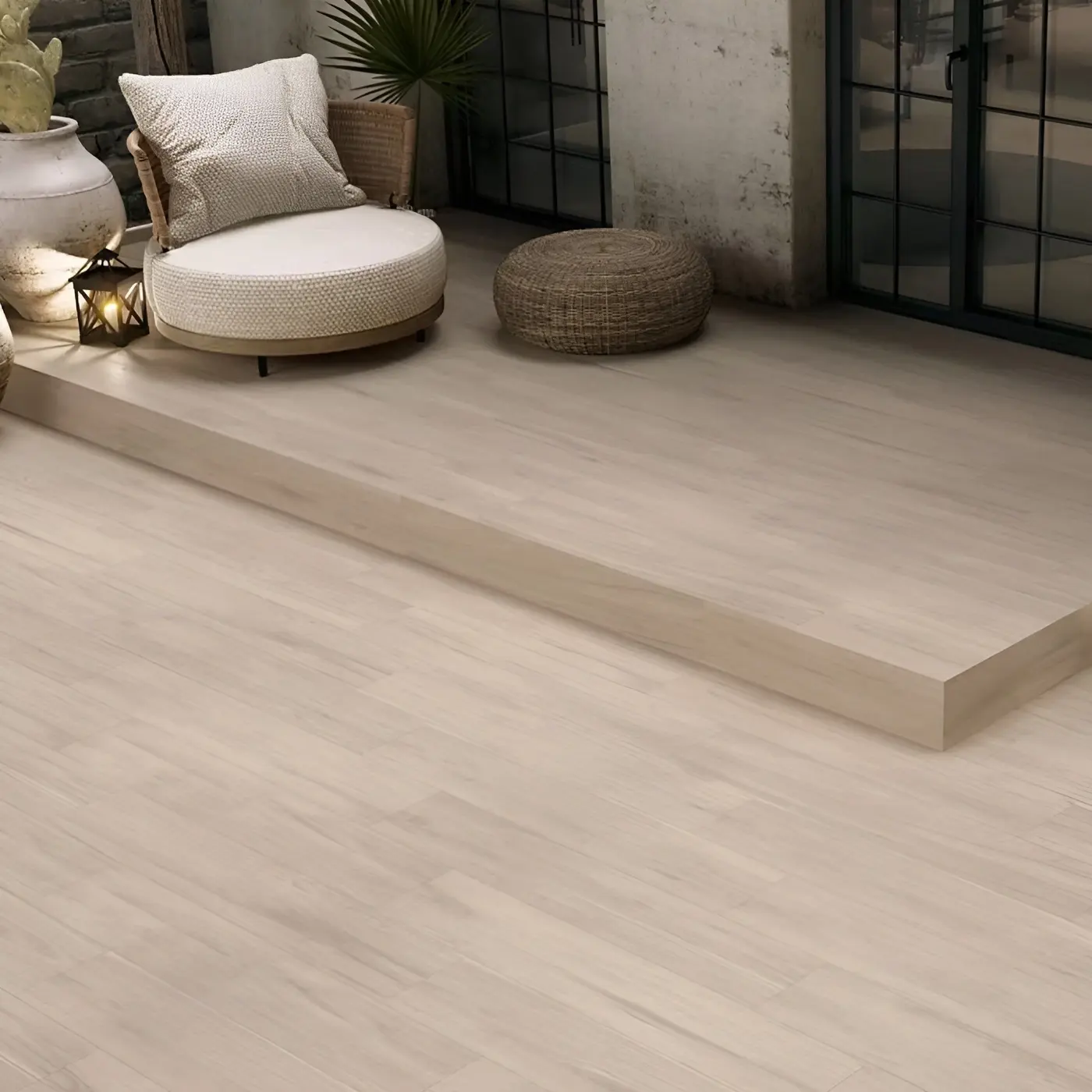 Alcaniz taupe tile in a rendering of a room
