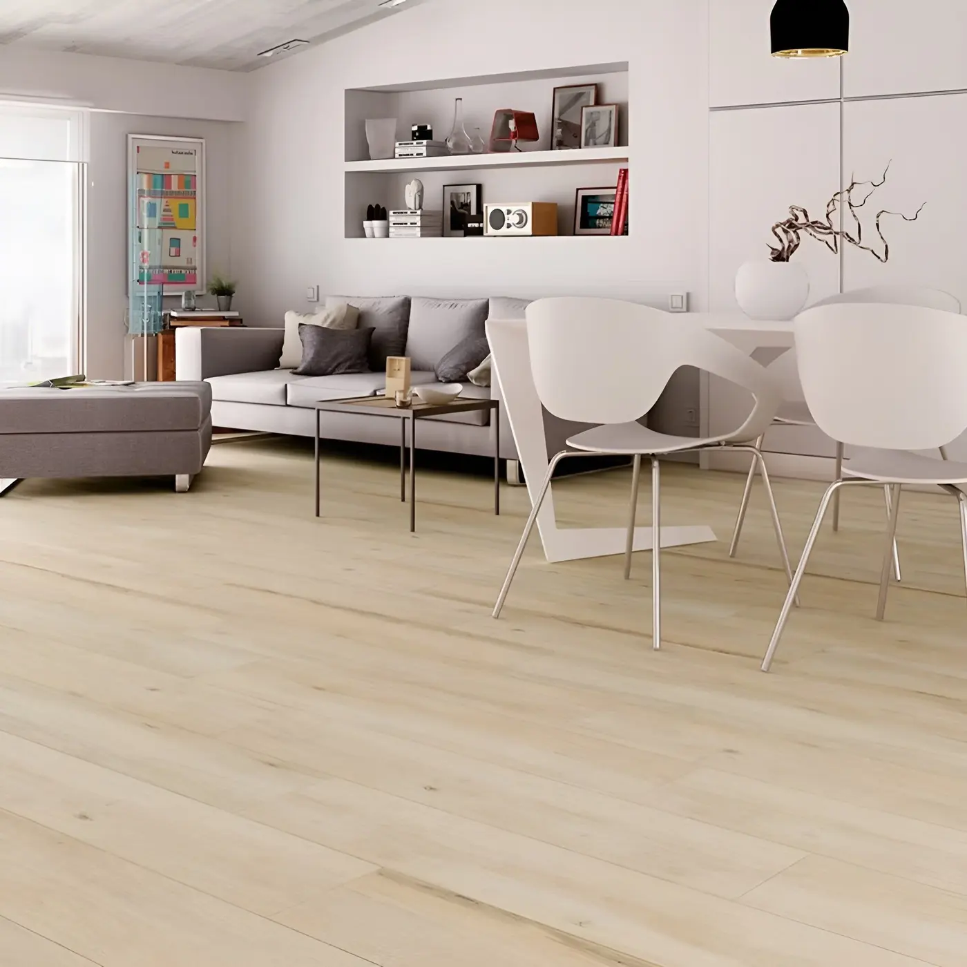 Anadon natural tile in a rendering of a room