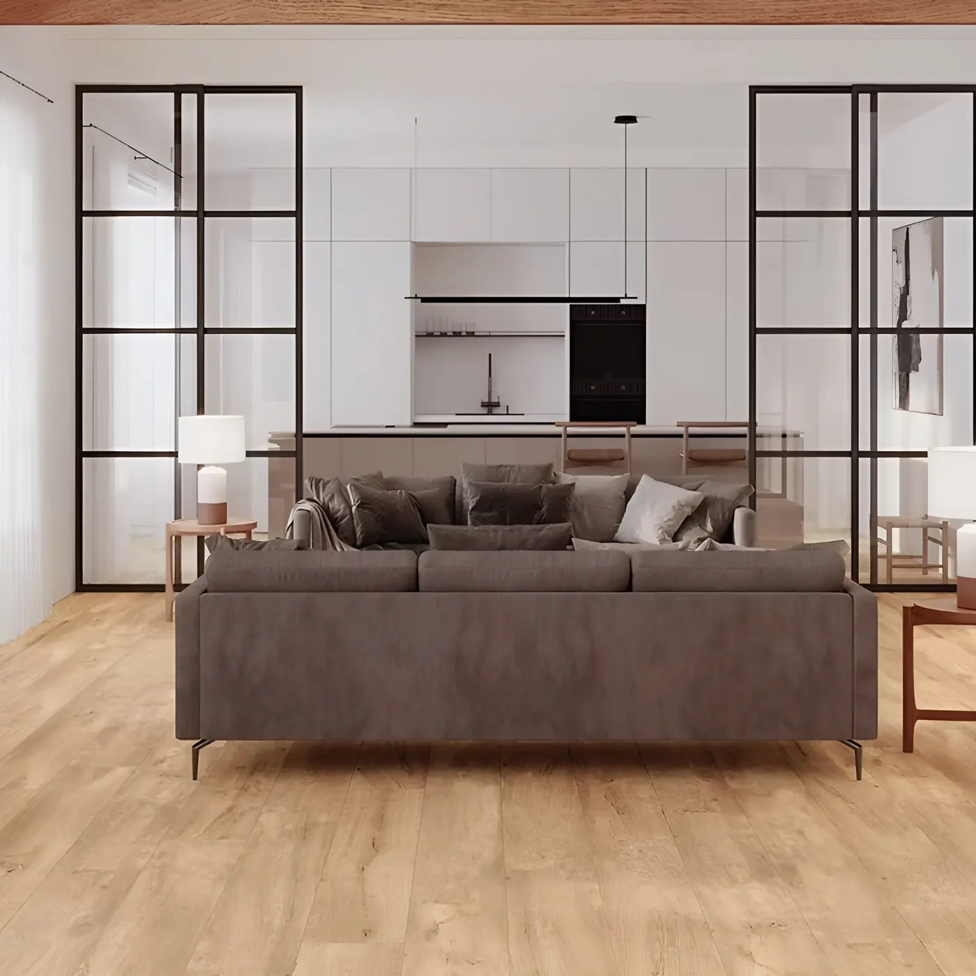 Palmara natural tile in a rendering of a room