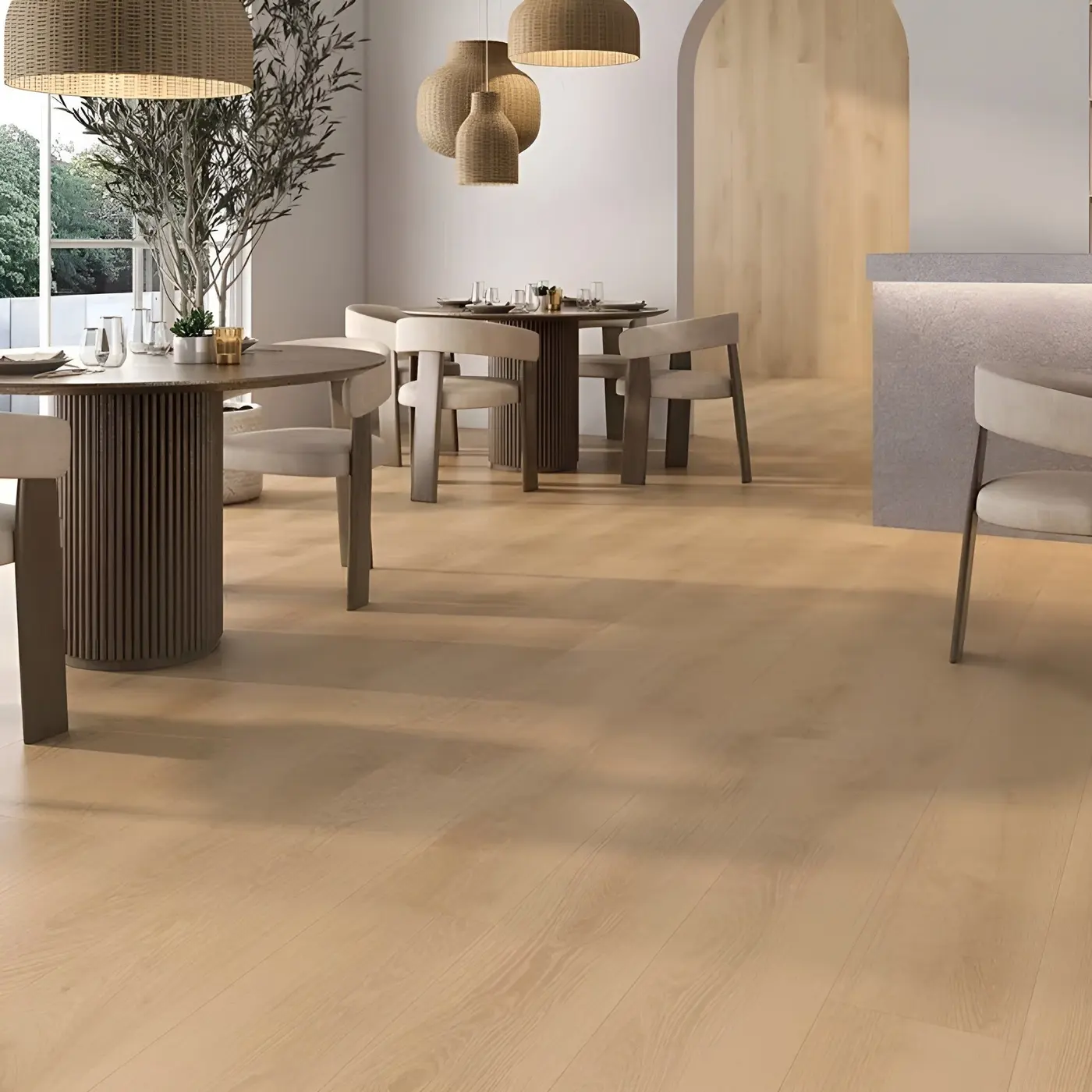 Villarta caramel tile in a rendering of a room