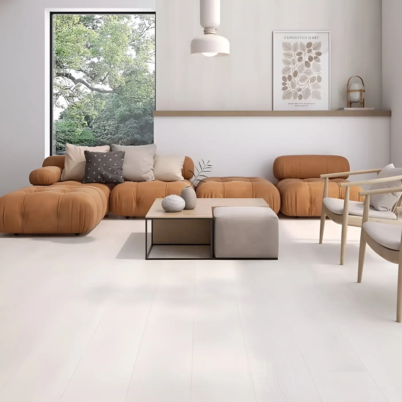 Villarta cream tile in a rendering of a room