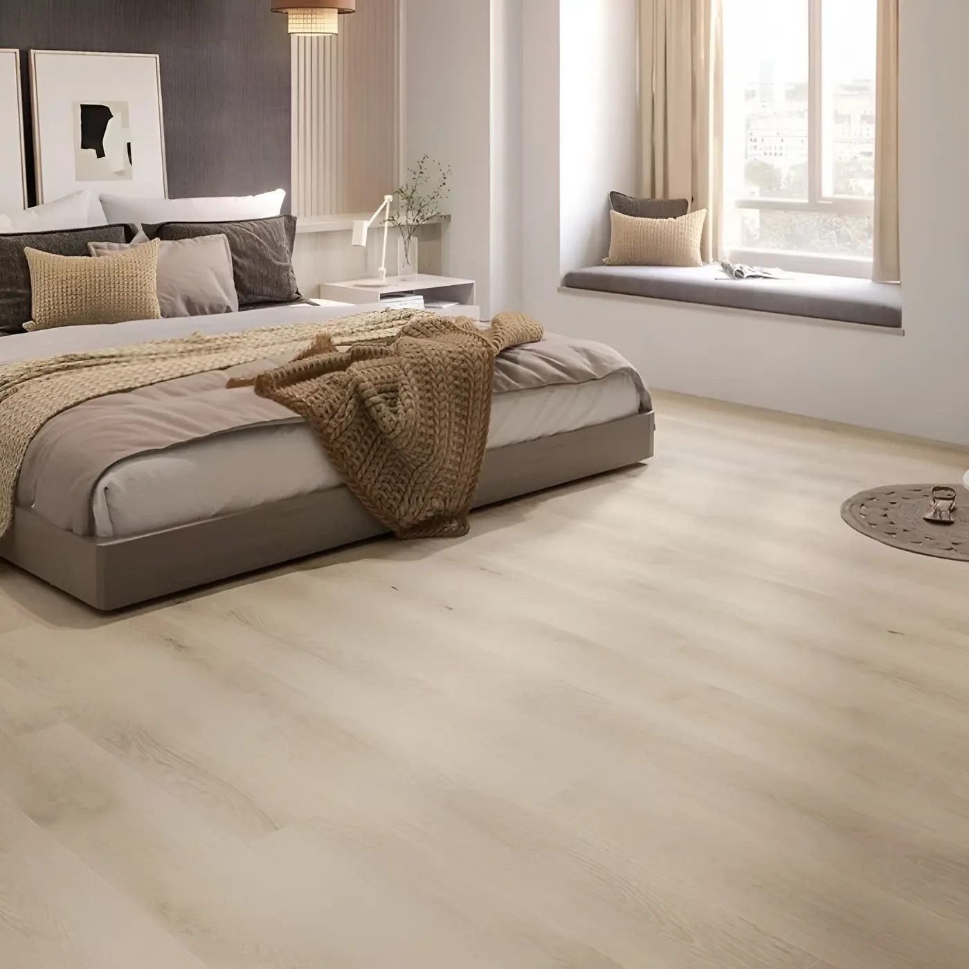 Villarta natural tile in a rendering of a room