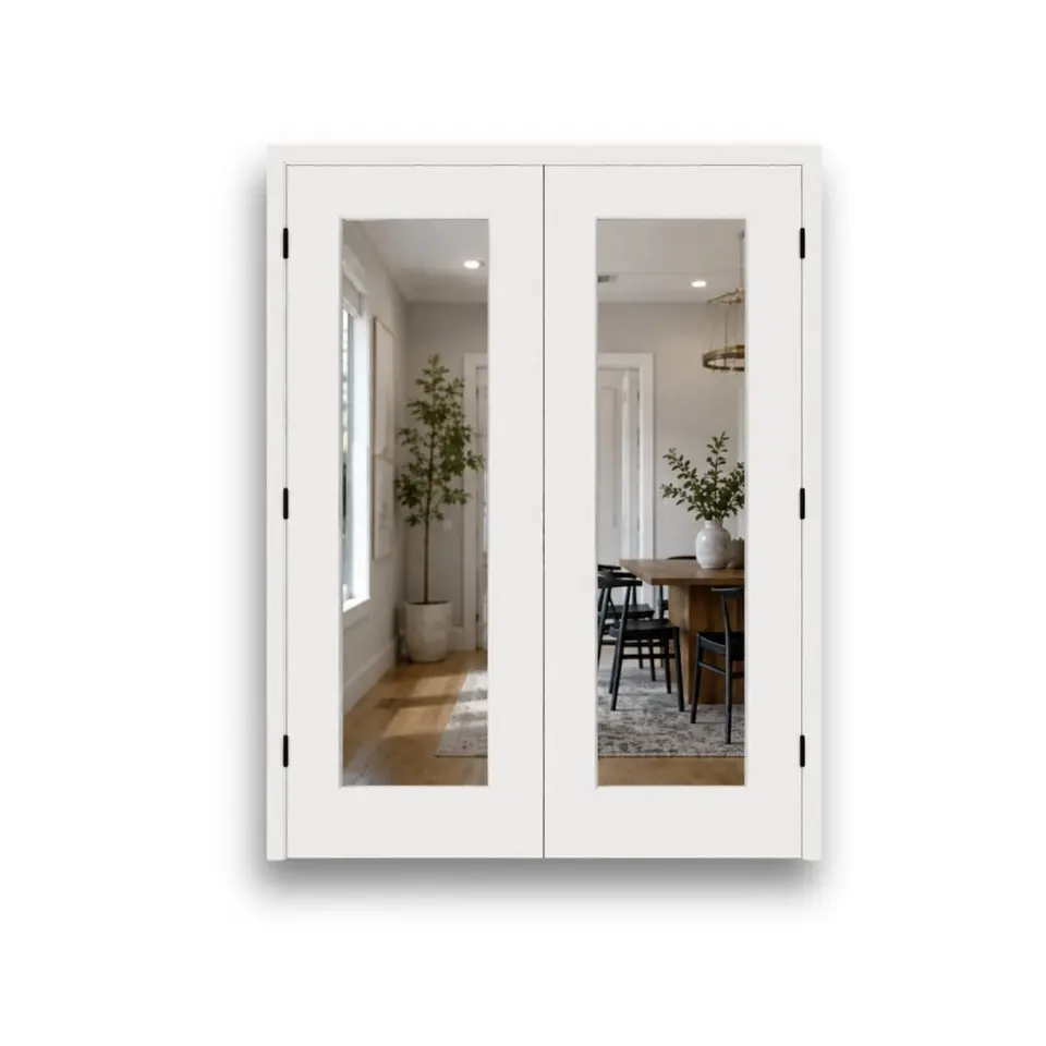 1-clear double glass door, shown as a flat sample