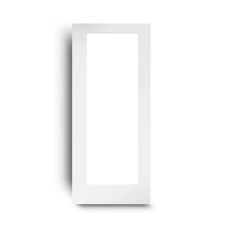 1-clear glass prehung door, shown as a flat sample