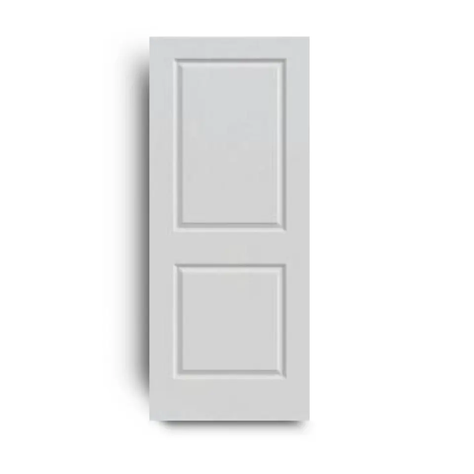 2-panel prehung door, solid core, shown as a flat sample