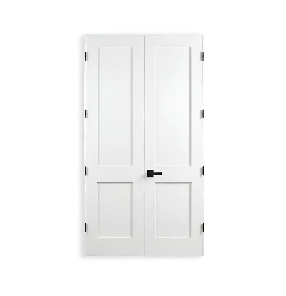 2-panel shaker double door, solid core, shown as a flat sample