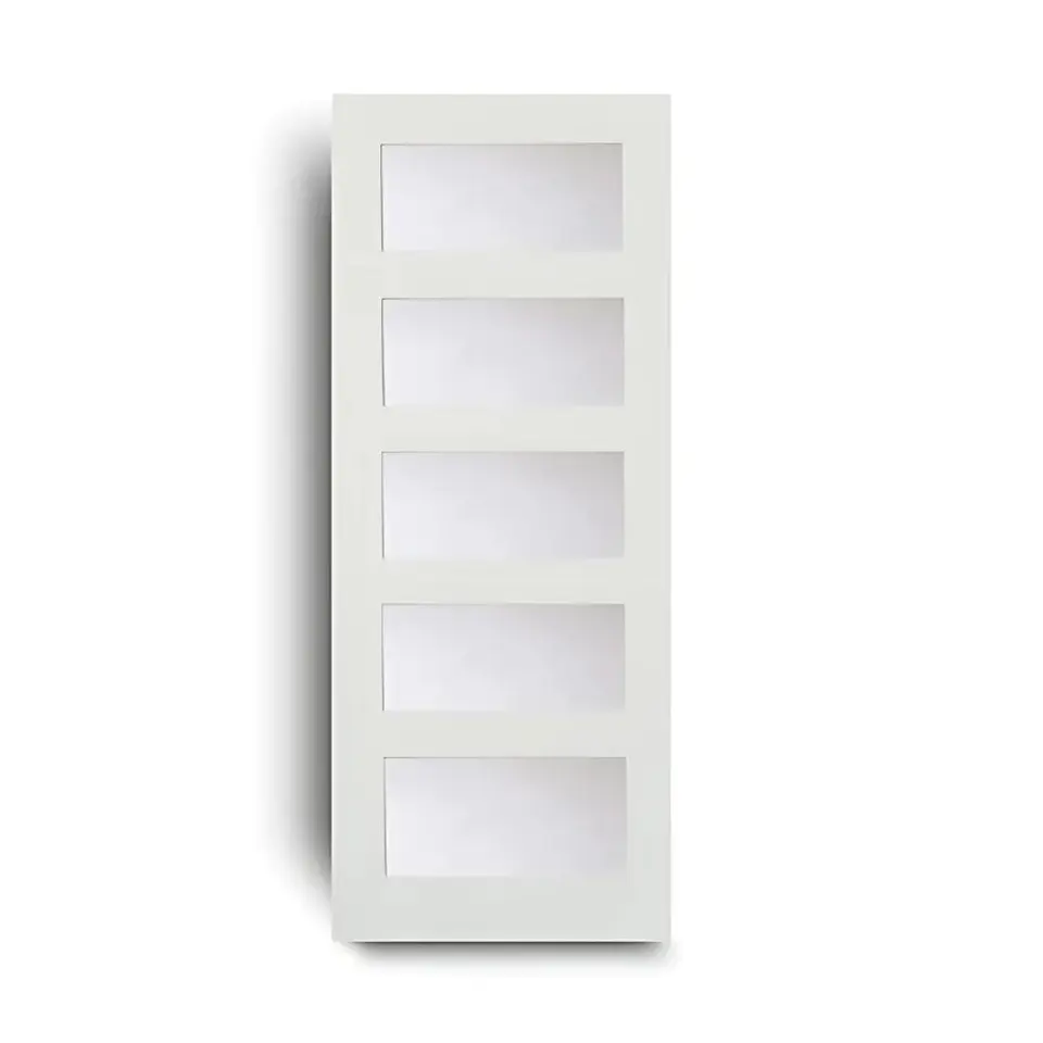 5-panel lite glass prehung door, shown as a flat sample