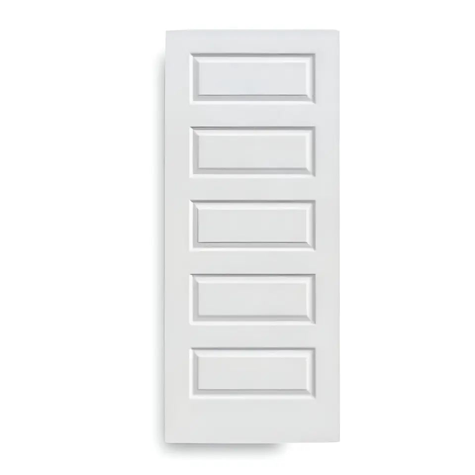 5-panel prehung door, solid core, shown as a flat sample