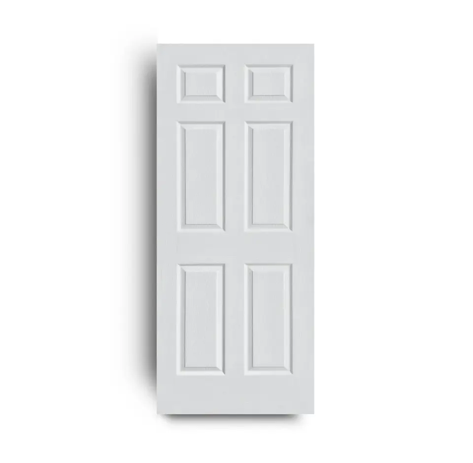 6-panel prehung door, solid core, shown as a flat sample