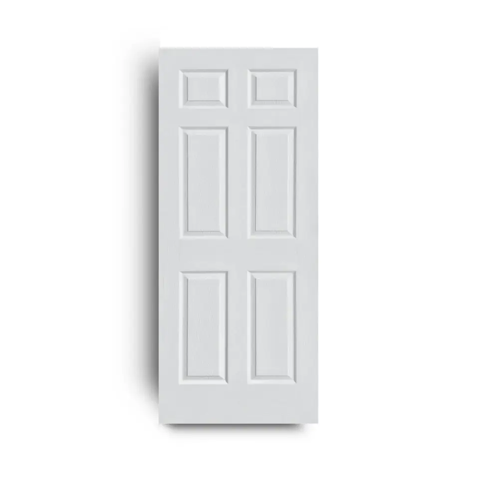 6-panel slab door, solid core, shown as a flat sample