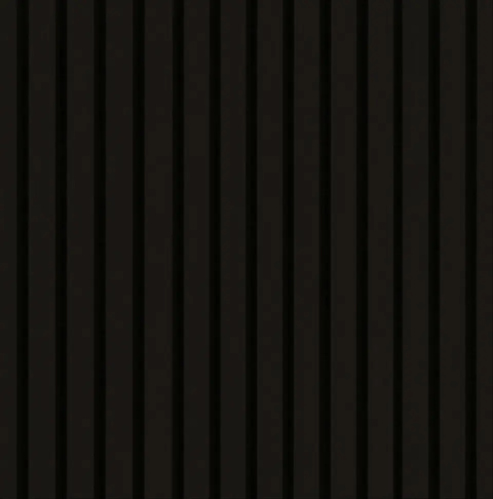 Ebony acoustic wood slat panels, shown as a flat sample
