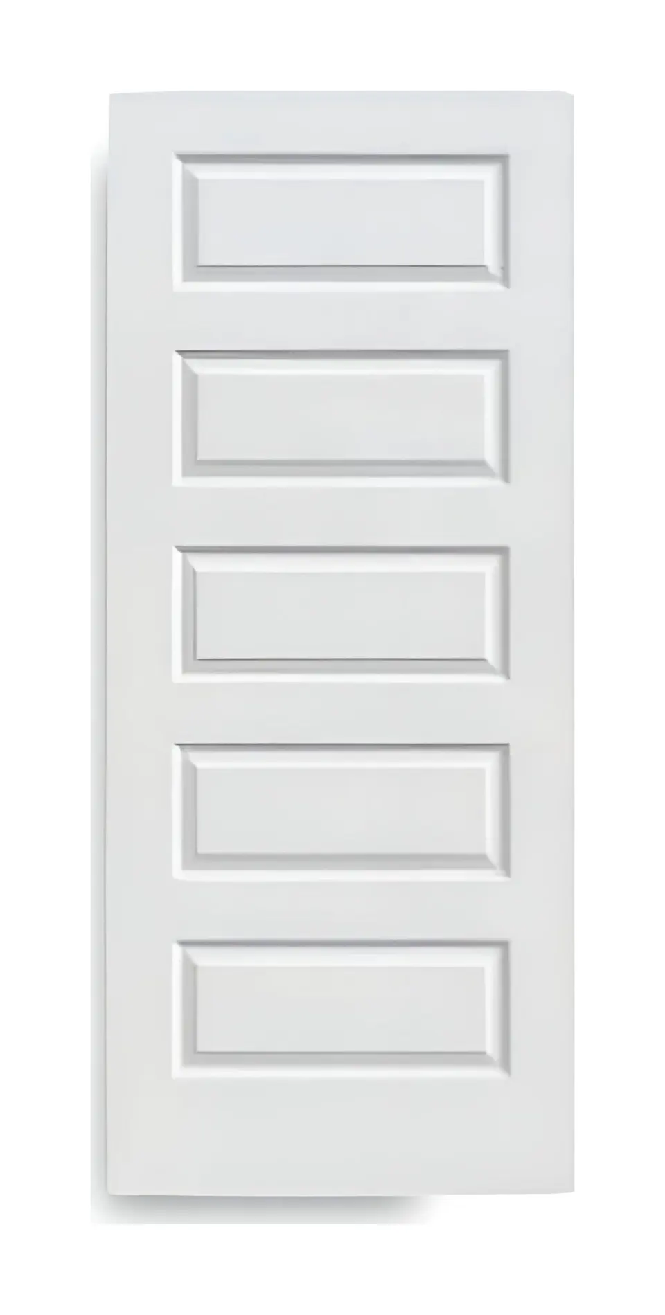 5-panel prehung door, hollow core, shown as a flat sample